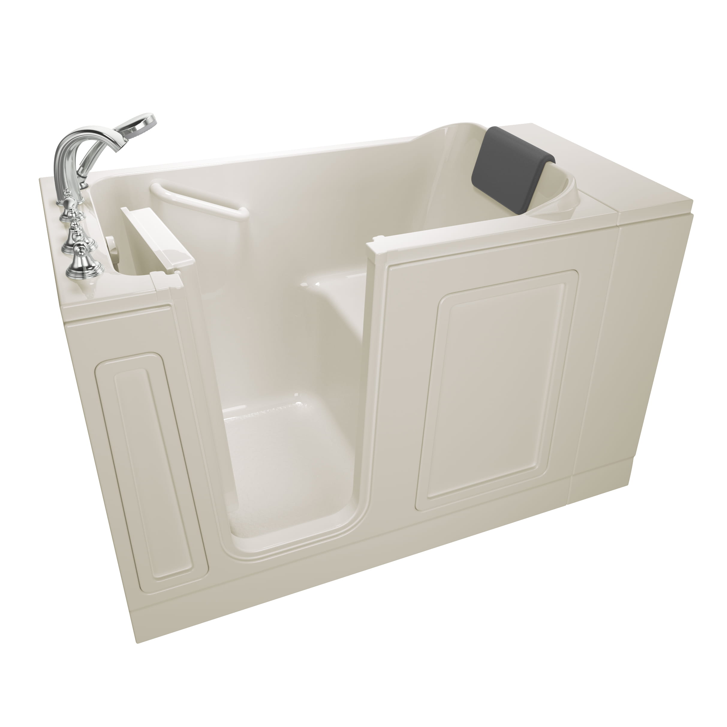Acrylic Luxury Series 30 x 51  Inch Walk in Tub With Soaker System   Left Hand Drain With Faucet WIB LINEN